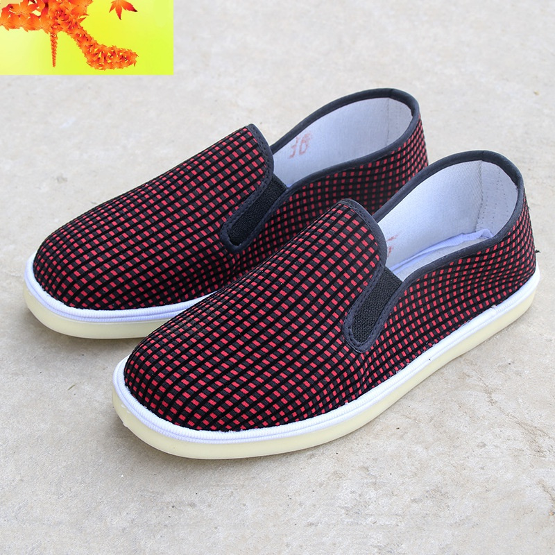 牛筋底千层底手工布鞋松紧口老北京女鞋软底民族风一脚蹬休闲布鞋简畅