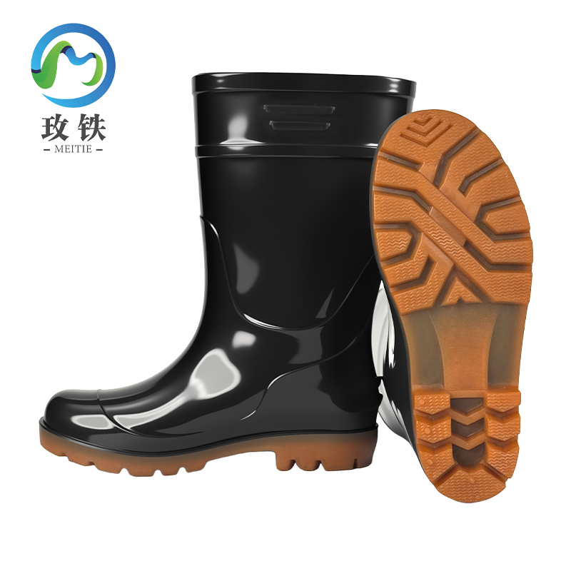 玫铁 中筒耐油耐酸碱雨鞋 39码 双高清大图