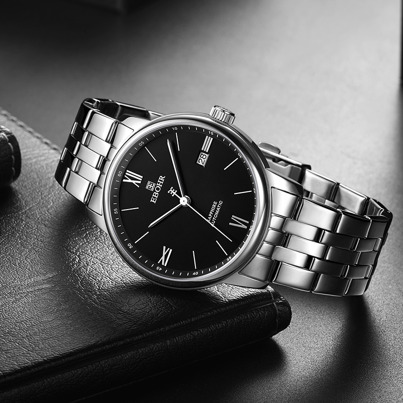 依波ebohr经典商务全自动机械男士腕表防水全国联保手表5114