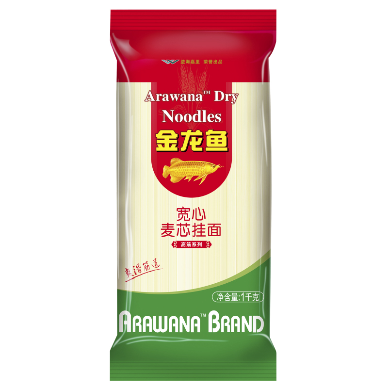 金龙鱼高筋宽心麦芯袋装挂面1000g中式面