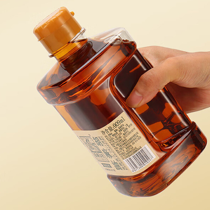 亚麻公社胡麻油油体清透坚果醇香色泽鲜明礼盒装909ml*2桶高清大图