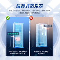 澳柯玛BD-151WNE炫金色风冷无霜立式冷柜家用冷冻冷藏小冰柜一级节能母乳冰箱