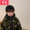 可莉允男童迷彩羊羔绒外套2022新款秋冬季中小儿童加厚夹棉戴帽子棉服潮
