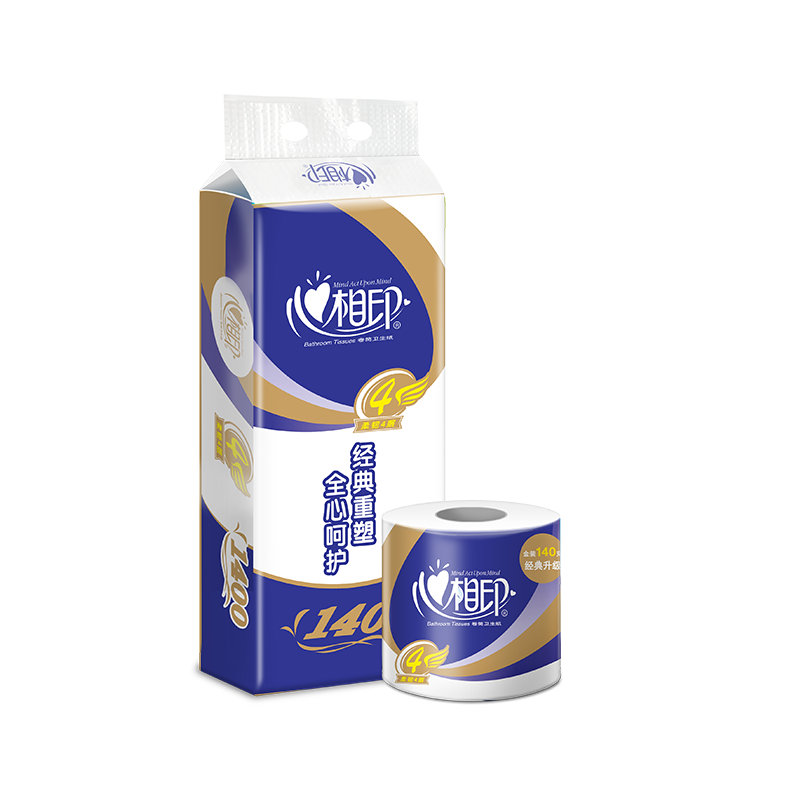 心相印 BT910 有芯卷纸 四层卷筒卫生纸140克 10卷/提