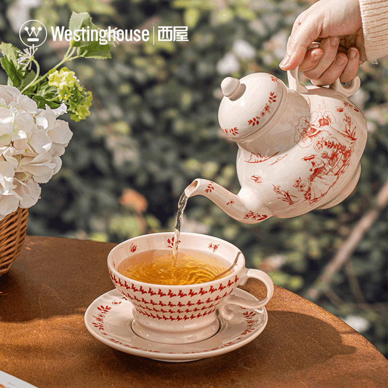 西屋(WESTINGHOUSE)茶壶茶杯套装家用创意个性复古茶具套装摆件花园系列子母壶3件套 WTT03图片
