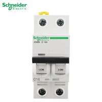 施耐德电气 断路器 A9系列 空气开关 家用小型 电闸断路器 真空单极 1P+N 1P20A 2P63A 3P4P断路器 2P-16A A9系列