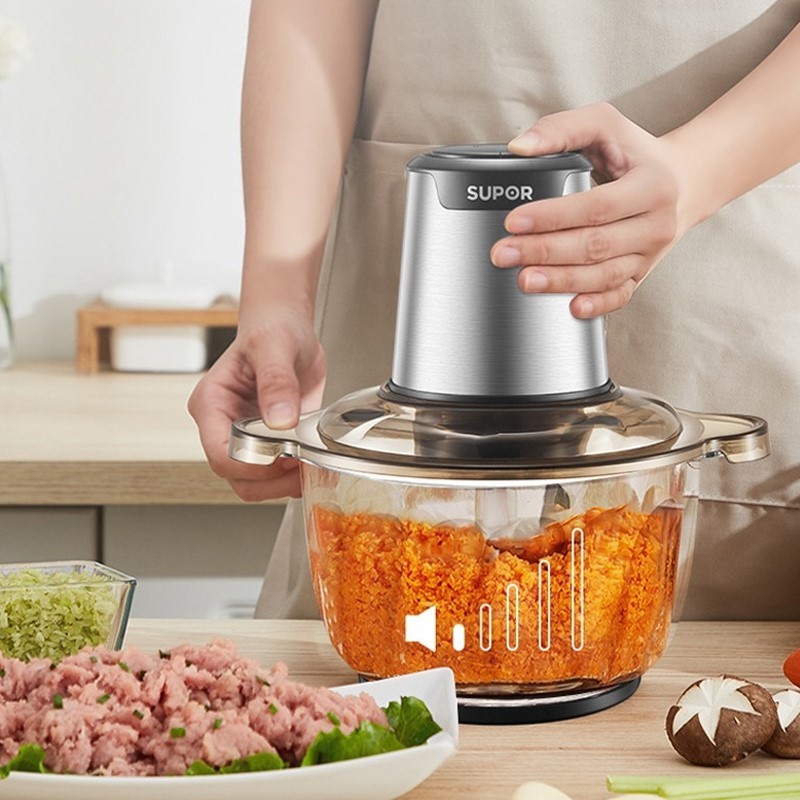苏泊尔(SUPOR)绞肉机2L/升家用料理机宝宝婴儿辅食机迷你多功能电动搅拌机小型碎肉机绞馅机JRD01[商超同款]高清大图