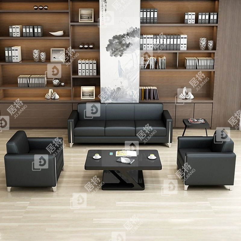 居将 简约办公沙发会客接待洽谈沙发 1 1 3 长茶几