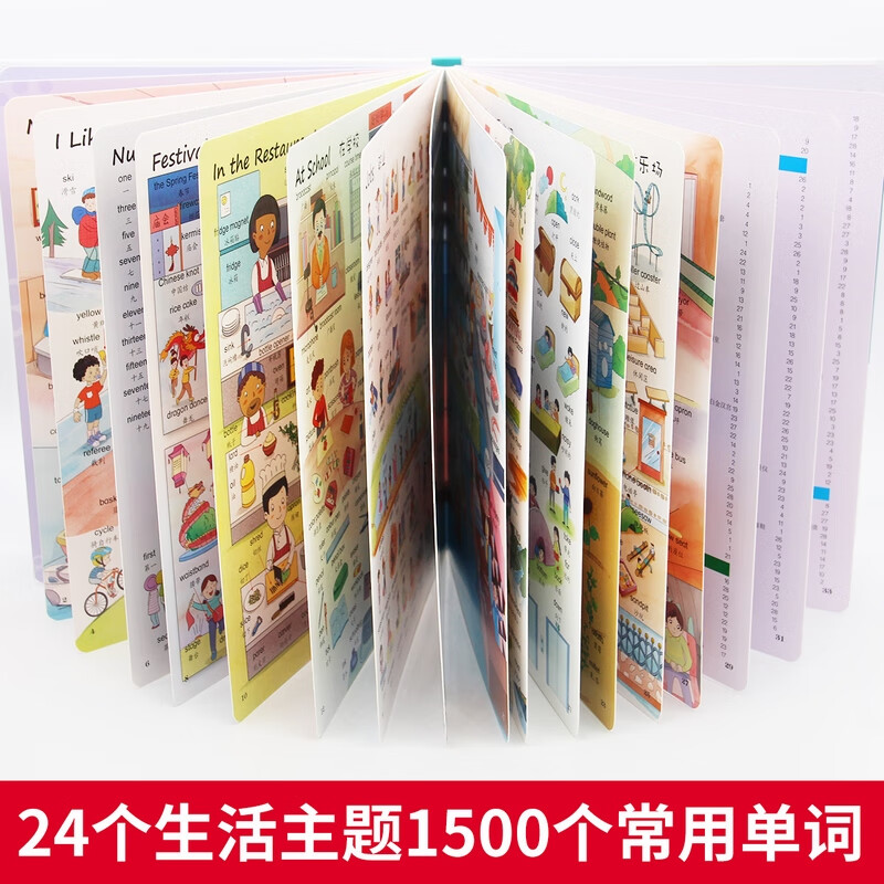 儿童英语单词图画大书小学英语单词大全启蒙有声绘本幼儿英文入门教材一年级零基础自学习书籍日常情景认知少高清大图