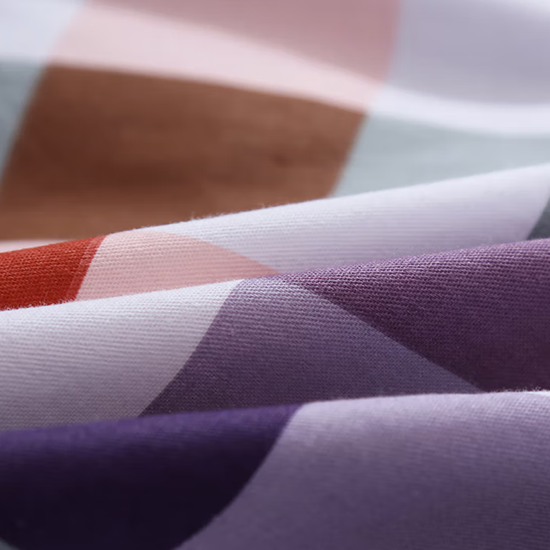 煊煜全棉床单(印花格子)160*230cm 条高清大图