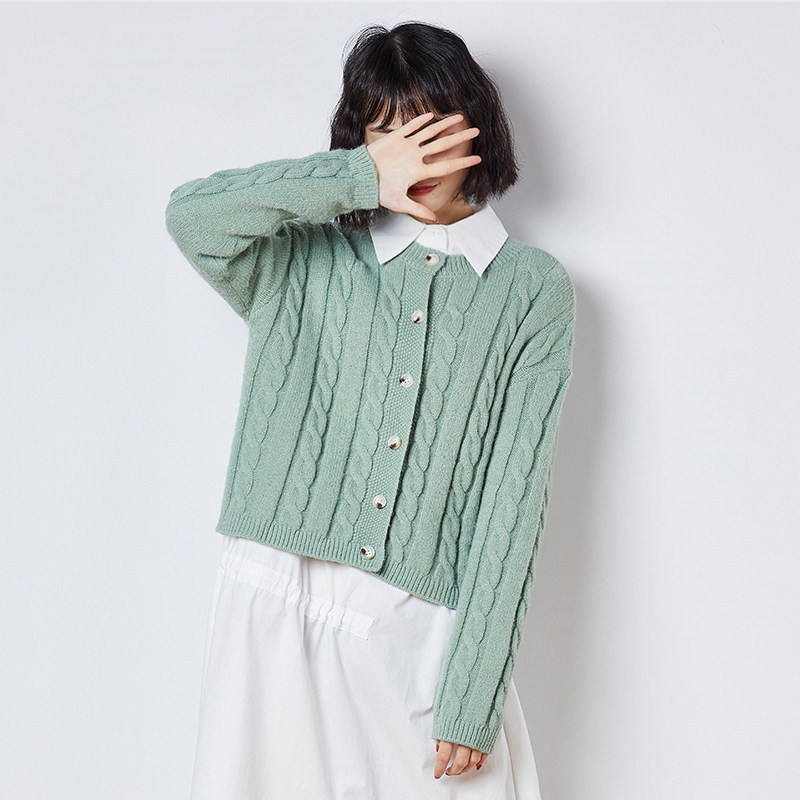 2折价749元还可叠券唐狮秋季韩版ins新款毛衣外搭针织开衫v领女长袖短