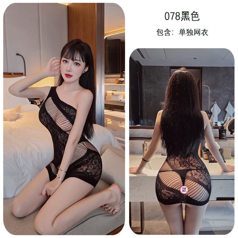 长夜漫漫情趣内衣连体衣手撕诱惑挑逗网衣激情透视制服性感女078高清大图