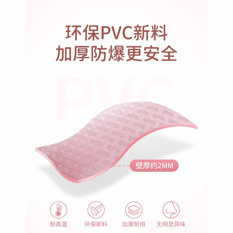 山山热水袋灌水老式暖脚女中号薄荷蓝床上学生加厚防爆注水暖肚子可爱暖水袋