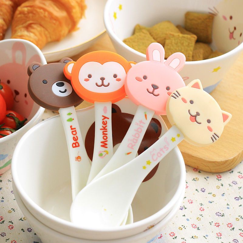 热卖饭碗家用卡通陶瓷碗可爱学生儿童沙拉碗日式小碗汤碗创意餐具小兔