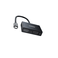 绿联 Type-C转HDMI+VGA转换器 黑色 50251 个