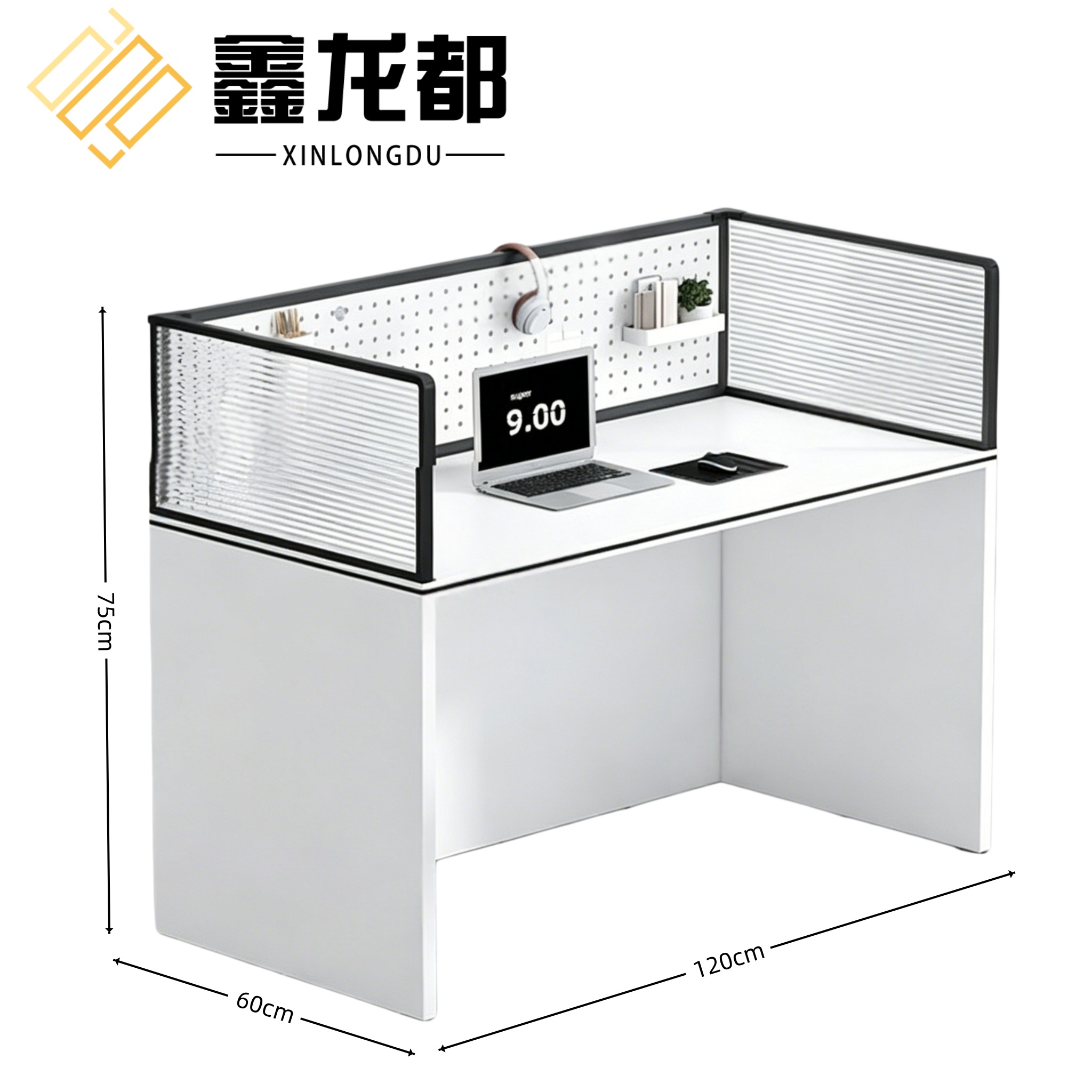 鑫龙都职员桌120*60cm高清大图