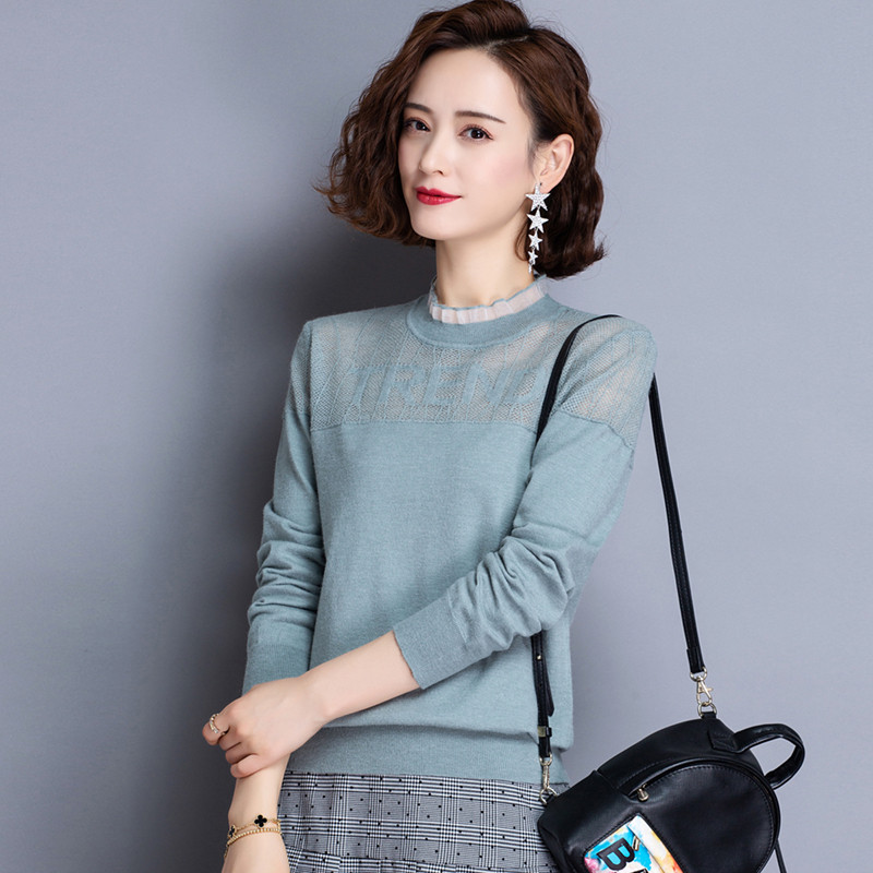 免费试穿 2024春秋季新款圆领羊绒衫女套头山羊绒针织衫羊毛衫打底毛衣专柜正品品牌羊绒衫女漂亮针织衫女士毛衣高清大图