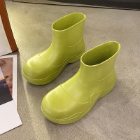 枫述日系时尚雨鞋女夏外穿厚底水鞋阿希哥mona同款网红短筒雨靴潮