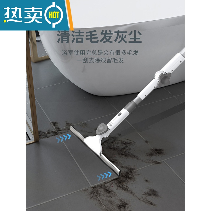 敬平擦玻璃器家用伸缩杆万向刮水器双面擦高层洗刷窗器清洁工具 2米4节高配包[铝杆+涂水器+玻璃刮+胶条+替换布高清大图