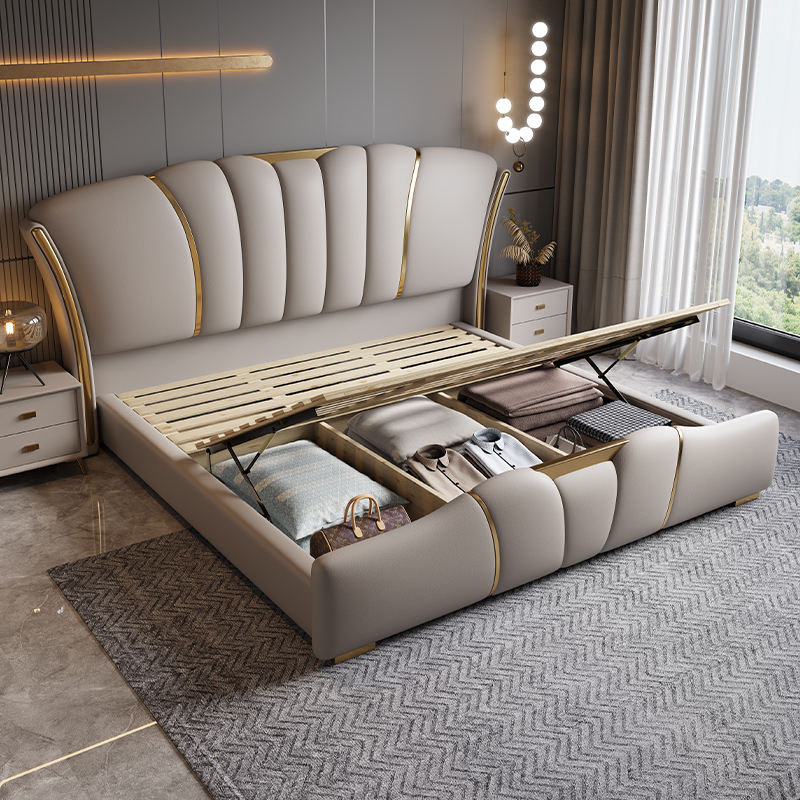 8米大床婚床储物软包床皮艺床现代简约双人床