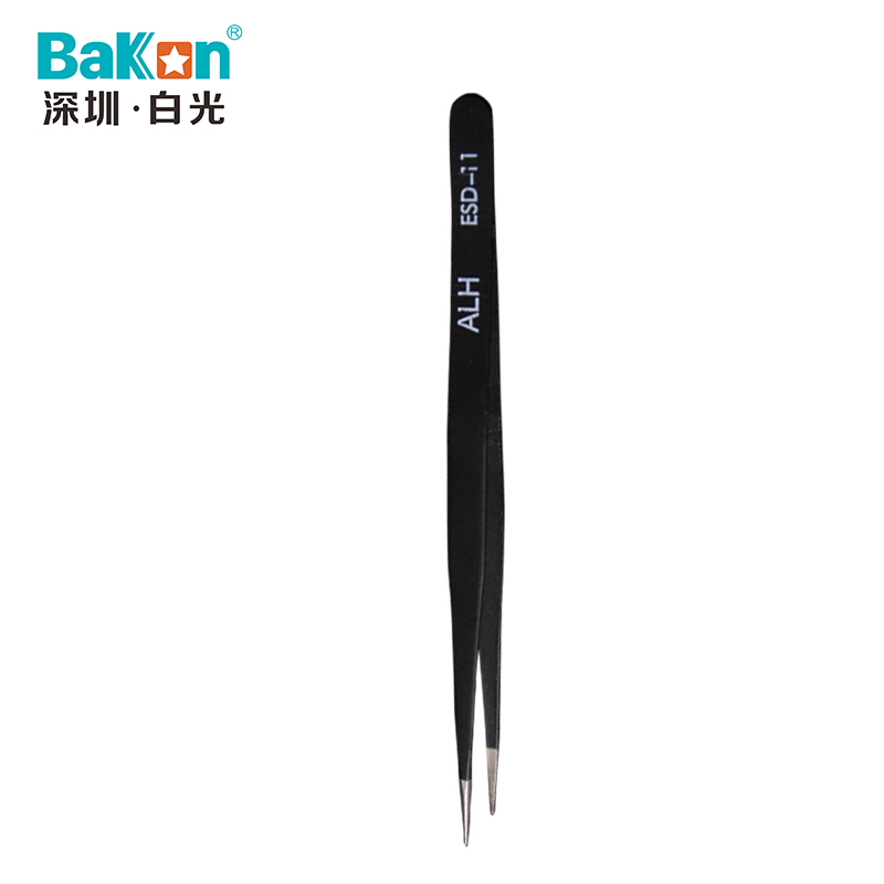 BAKON ESD-11 深圳白光特尖型镊子 不锈钢元器件夹子 夹持类工具