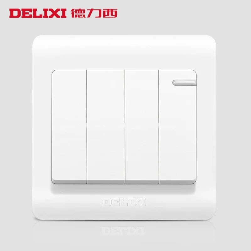 德力西 四开双控 CD217-HA86大板白色