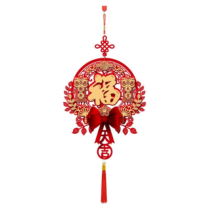 2026新款新年春节马年门幅家用福字入户大门装饰过年高档门幅挂件