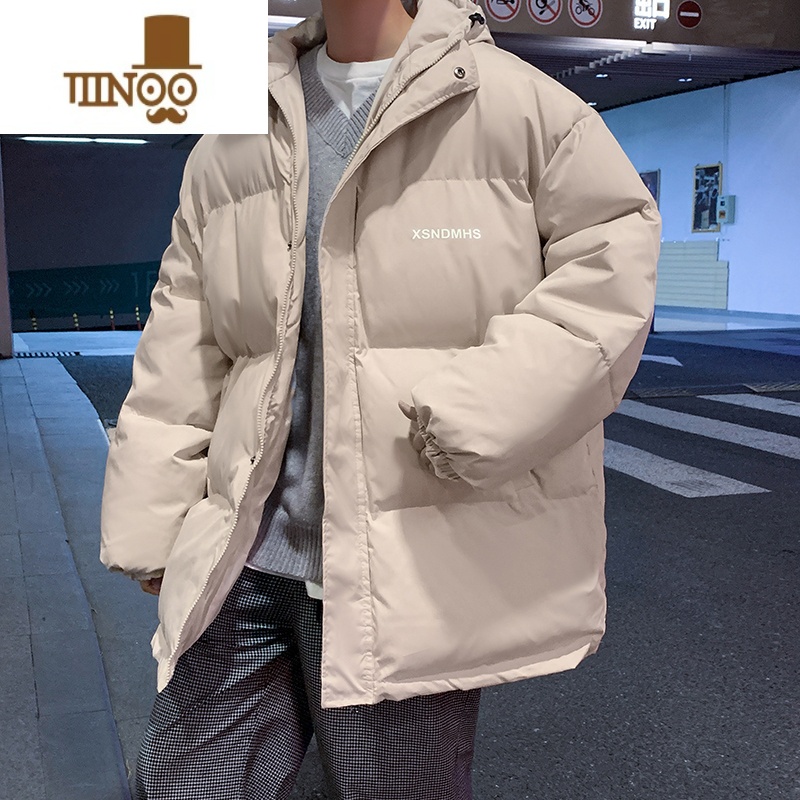 YANXU雪山雕棉衣外套男士2023新款潮牌袄子加厚保暖男装羽绒棉服高清大图