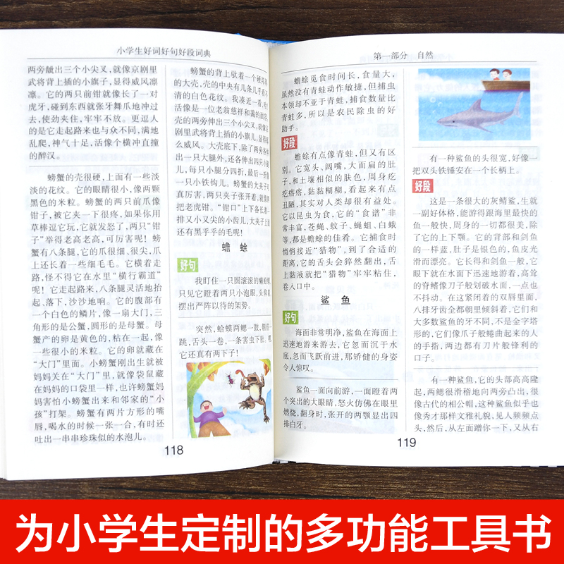 [正版]小学生好词好句好段词典 彩图版大开本小学生多功能辞书工具书字典格言警句作文素材励志名人名句汉语辞典语文积累高清大图