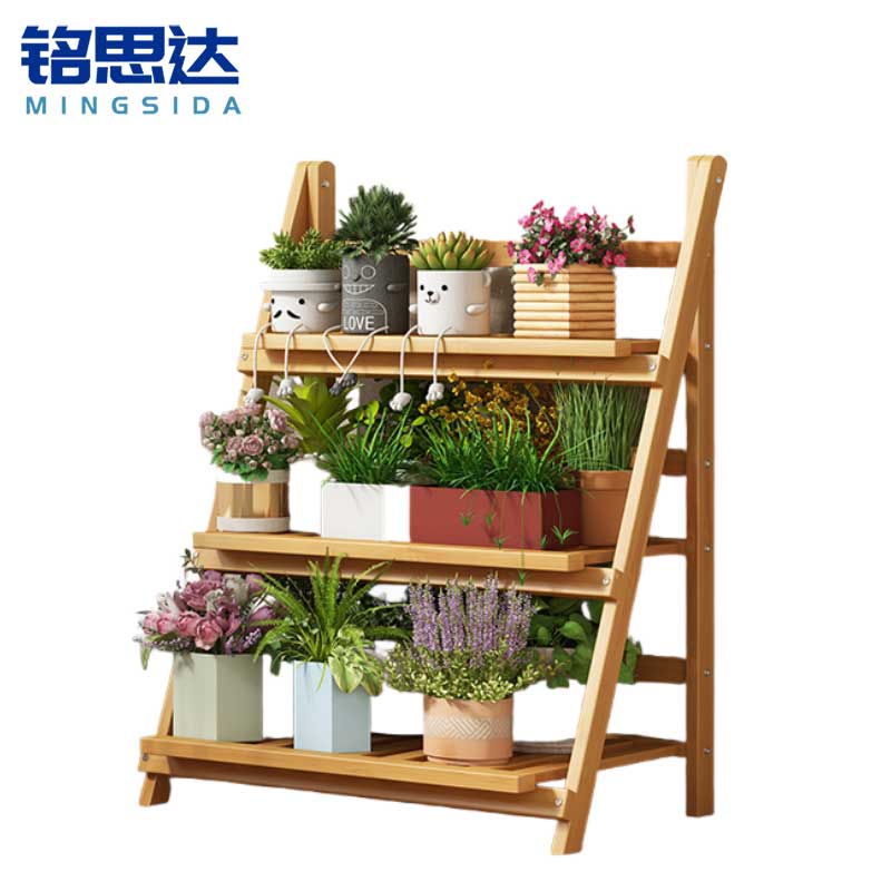 铭思达折叠花架三层52cm个高清大图
