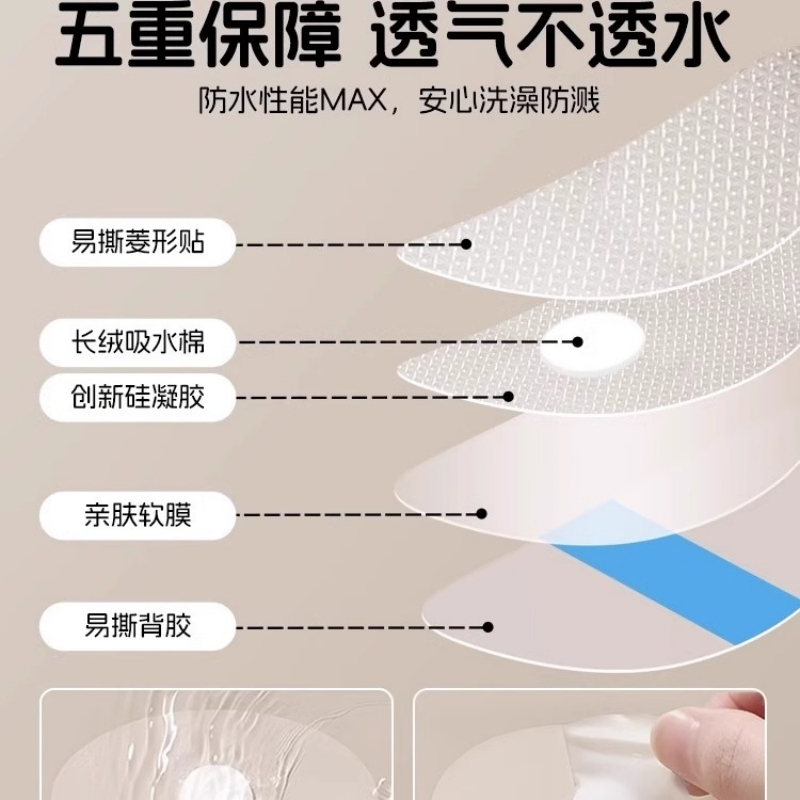 防水耳贴宝宝婴儿洗头神器成人大人耳朵防进水儿童游泳护耳贴肚脐3759A