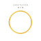 周大福 泥鳅背简约素圈足金黄金手镯女送生日礼物(工费:560计价)EOF1419