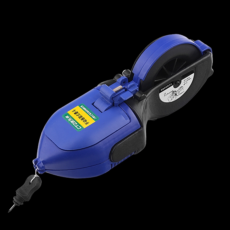 墨斗木工专用自动弹线墨盒墨水线斗工地放线手摇耐摔木匠工具视频