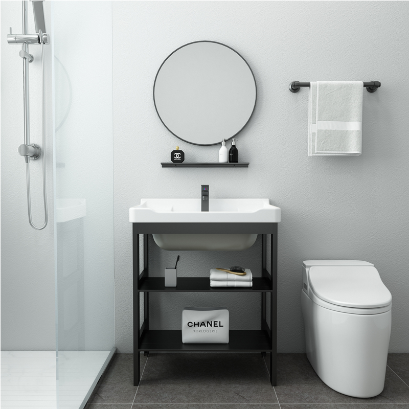 太空铝洗脸盆柜组合家用小户型闪电客卫生间洗漱台洗手盆一体面盆浴室