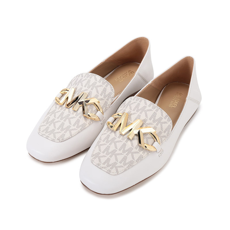 迈克科尔斯michaelkorsmk女鞋皮革人造革可踩脚平底鞋单鞋乐福鞋40t1i