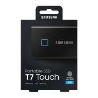 三星(SAMSUNG)T7 Touch 1TB移动硬盘usb3.2金属指纹加密手机电脑移动固态硬pssd 经典黑
