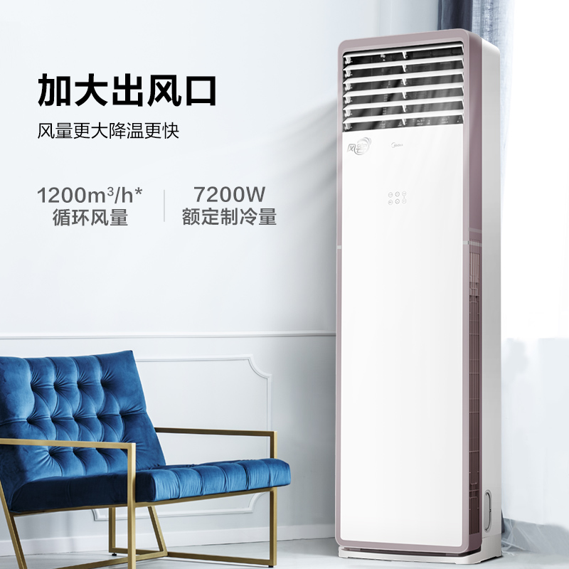 美的(Midea) 新能效 风客 3匹 变频冷暖客厅立式空调柜机 自清洁 以旧换新 KFR-72LW/N8MFA3高清大图