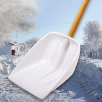 是尚 塑料推雪铲 加厚塑料锹除雪锹 大号带木柄 10把装