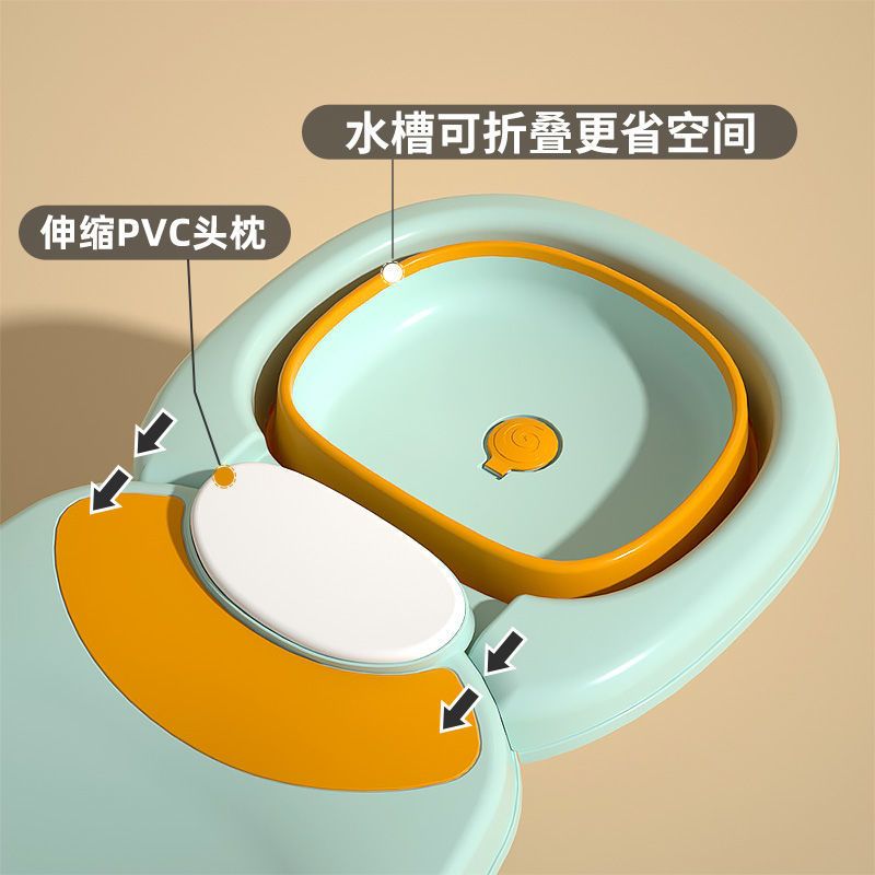[小号0-3岁] 少女粉 儿童洗头躺椅可折叠洗头神器宝宝家用小孩坐洗发婴儿洗头发床凳子