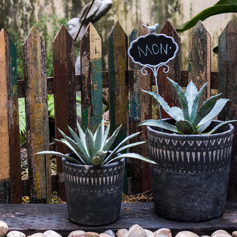 美帮汇古董旧木花栅栏 篱笆 围墙实木原木拍摄道具复古杂货花园 大