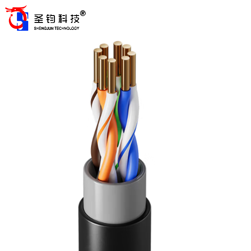 圣钧科技SHENGJUN TECHNOLOGY 超五类室外纯铜无氧专用网线 305米+箱高清大图