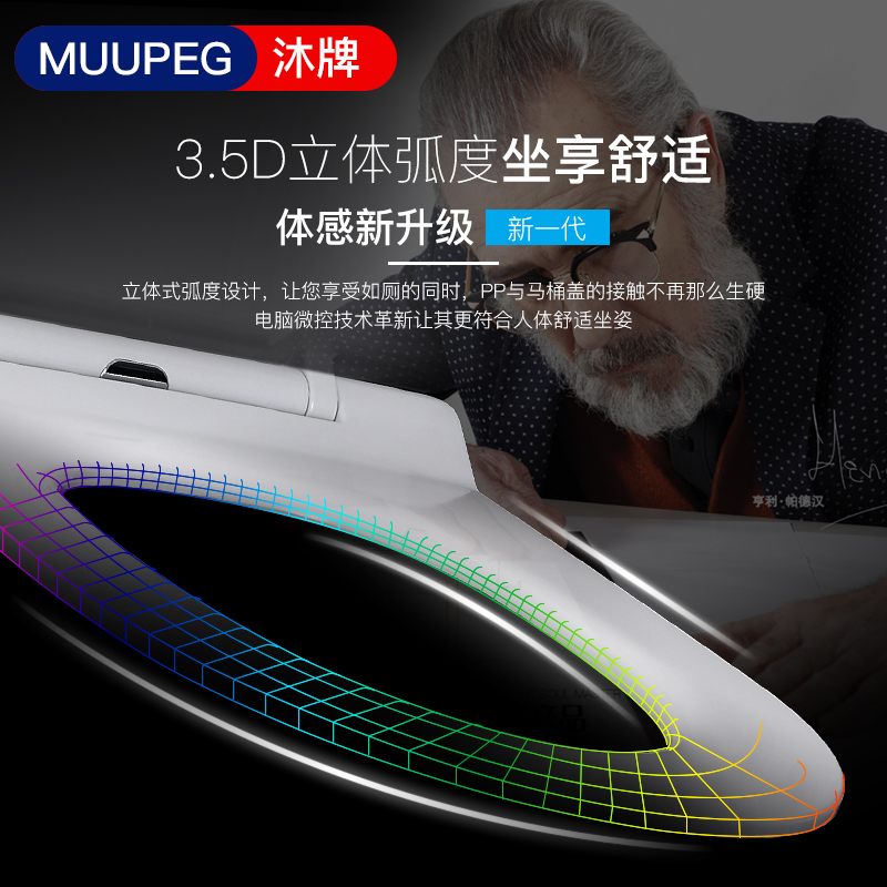 沐牌脲醛加厚马桶盖 家用通用件U型V型O型马桶坐盖坐圈老式坐便盖配