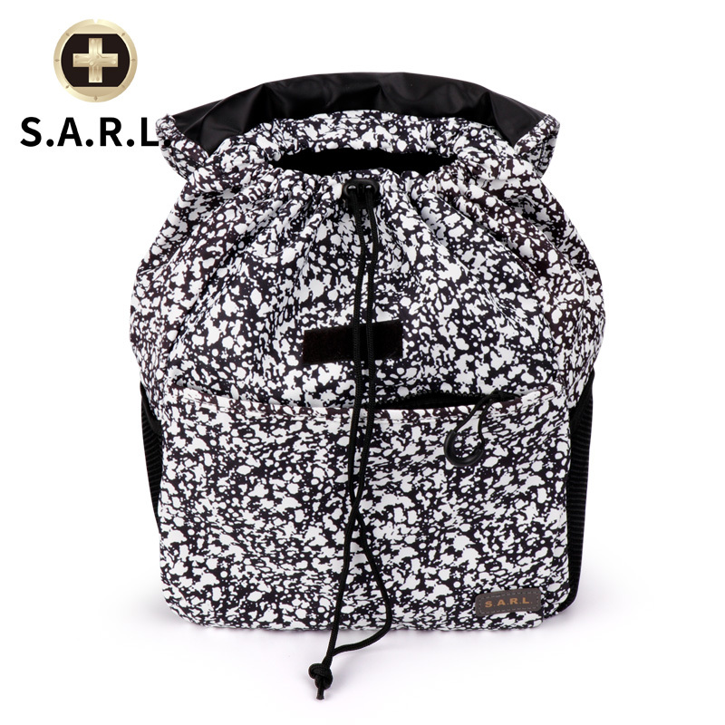 S.A.R.L双肩背包女 复合尼龙背包韩版简约搭扣休闲旅行包电脑包男女通用 花色 14.1英寸 双肩电脑包