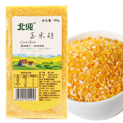 北纯 黑土杂粮 玉米碴 380g/袋 米面粮油 杂粮 五谷杂粮 粗粮 东北杂粮 玉米碴粥原料(真空包装)