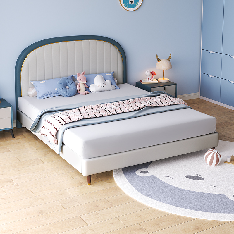 顾家家居儿童家具儿童床软包实木床高级床床简约现代卧室床参数