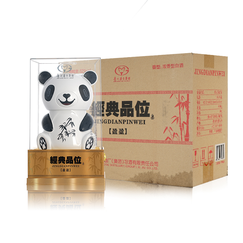 贵州茅台集团 习酒 经典品位 大熊猫盈盈纪念酒 浓香型白酒 52度 国产白酒 浓香型 1.5L 礼盒装