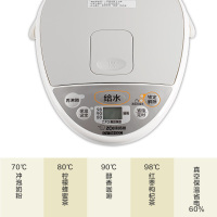象印(ZOJIRUSHI)电热水瓶 CV-TNH40C 底盘加热按键式控制电动出水白色304不锈钢涂层内胆 4L 白色