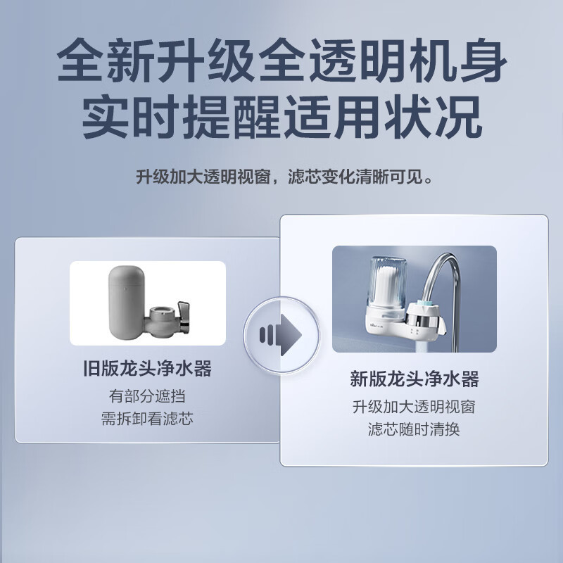 小熊(Bear)水龙头净水器 前置水龙头 过滤器 可视化可清洗滤芯滤水器 六重过滤 [一芯]CX-E0033