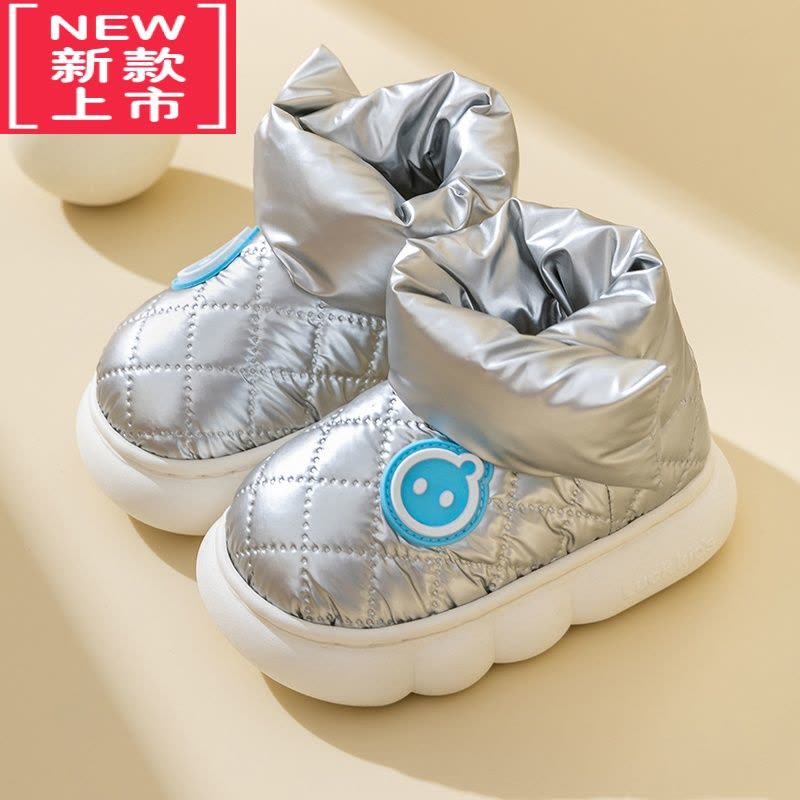 可莉允冬季儿童雪地靴男童加绒加厚中筒棉靴女宝宝棉鞋短靴保暖小孩防水图片