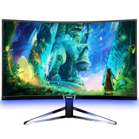 飞利浦 猛腾系列 31.5英寸 2K/1800R曲面 144Hz/FreeSync 广色域 游戏电竞 吃鸡电脑显示器 HDMI 328M6FJMB